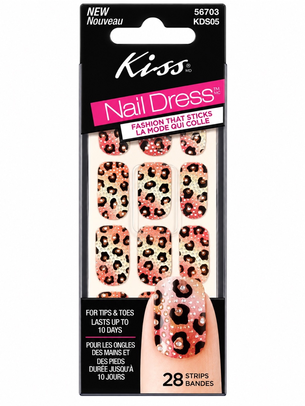 Kiss Nail Dress Leopard Nail Stickers